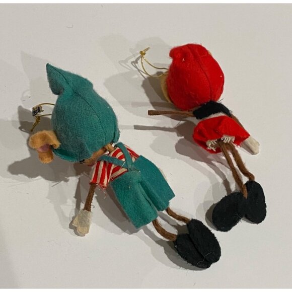 Vintage felt ornaments bendable mice mouse delicate made in Japan 5" whimsical c - Picture 6 of 8